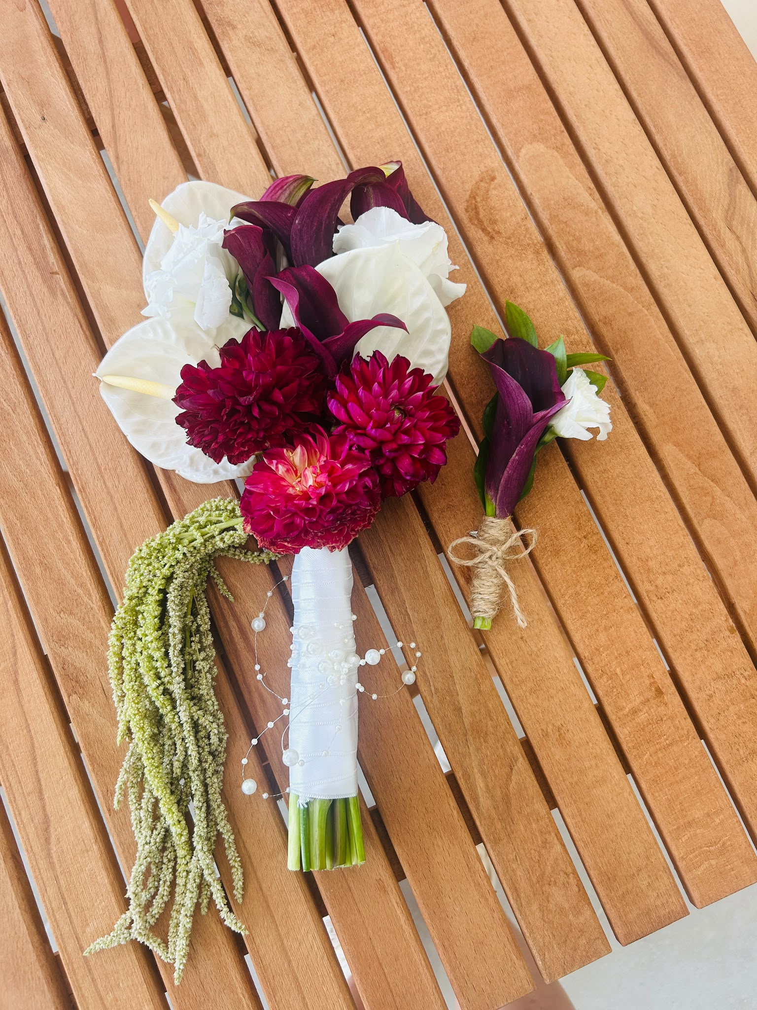 Premium gelin buketi-damat yaka çiçeği
